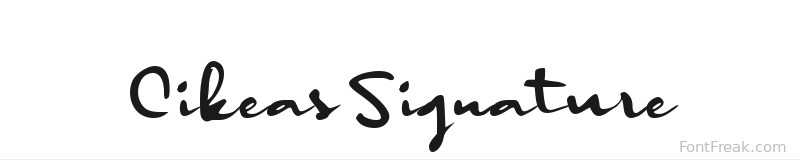 Cikeas Signature font preview