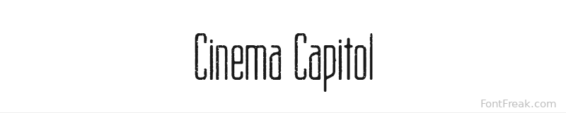 Cinema Capitol font preview
