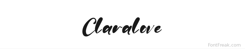 Claralove font preview