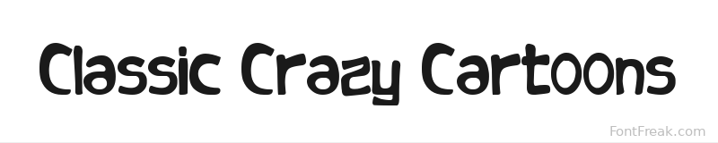 Classic Crazy Cartoons font preview