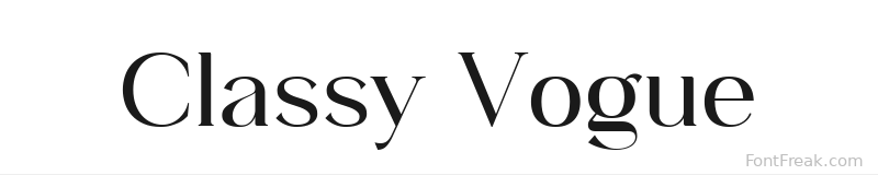 Classy Vogue font preview