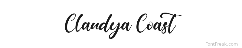 Claudya Coast font preview