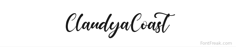 ClaudyaCoast font preview