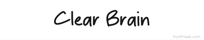 Clear Brain font preview