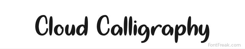 Cloud Calligraphy font preview