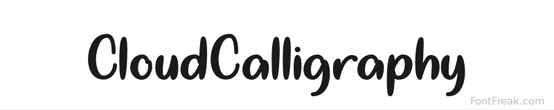 CloudCalligraphy font preview