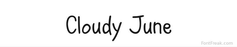 Cloudy June font preview