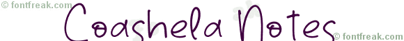 Coashela Notes font preview