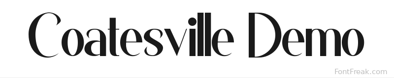 Coatesville Demo font preview