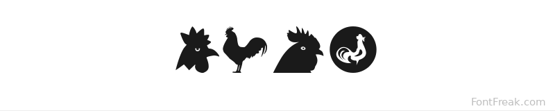 Cock font preview