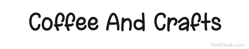 Coffee And Crafts font preview