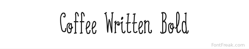 Coffee Written Bold font preview