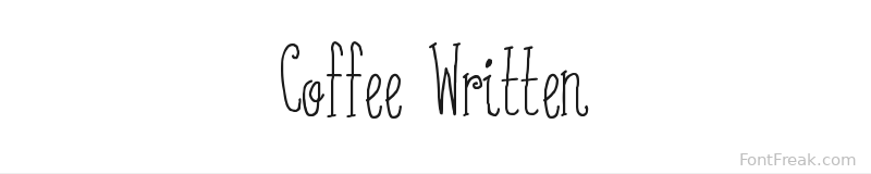 Coffee Written font preview