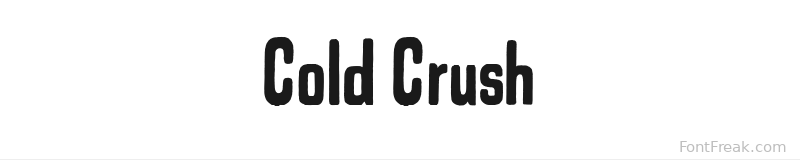 Cold Crush font preview