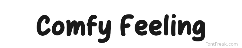 Comfy Feeling font preview