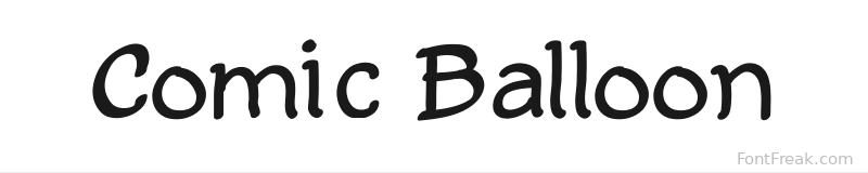 Comic Balloon font preview