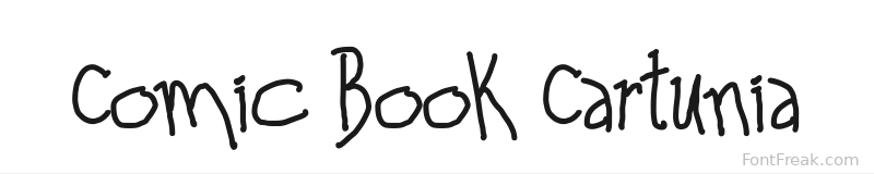 Comic Book Cartunia font preview