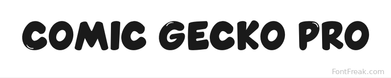 Comic Gecko Pro font preview