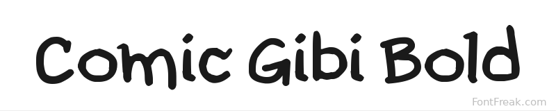 Comic Gibi Bold font preview