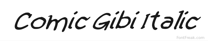 Comic Gibi Italic font preview