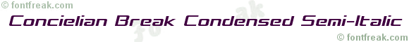 Concielian Break Condensed Semi-Italic