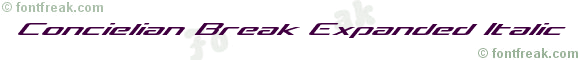 Concielian Break Expanded Italic