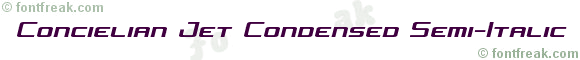 Concielian Jet Condensed Semi-Italic