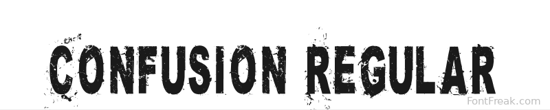 Confusion Regular font preview