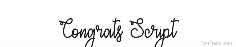 Congrats Script font preview