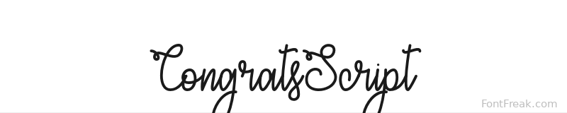 CongratsScript font preview