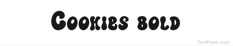 Cookies bold font preview
