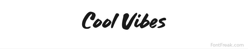 Cool Vibes font preview
