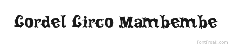 Cordel Circo Mambembe font preview