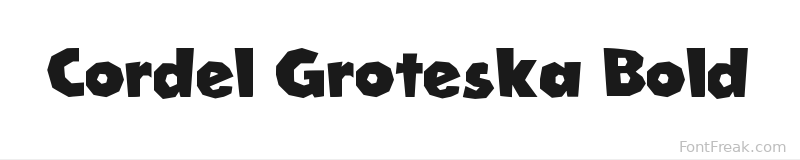 Cordel Groteska Bold font preview