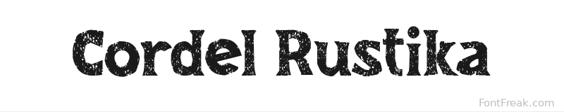 Cordel Rustika font preview