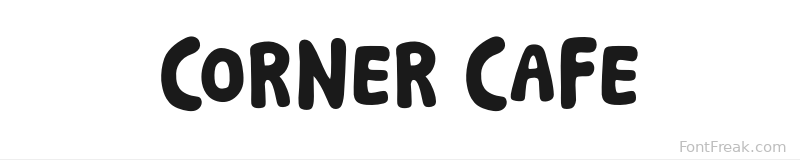 Corner Cafe font preview