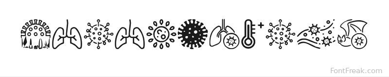 Coronavirus font preview