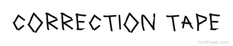 Correction Tape font preview