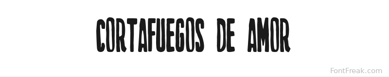 Cortafuegos de amor font preview
