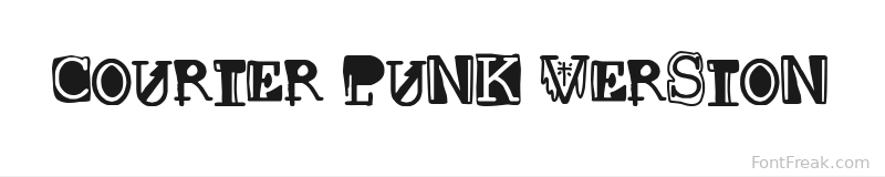 Courier punk Version font preview