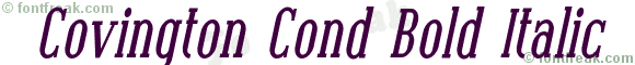 Covington Cond Bold Italic