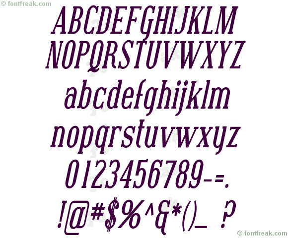 Covington Cond Bold Italic