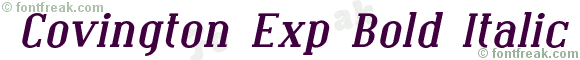 Covington Exp Bold Italic