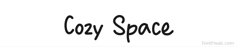 Cozy Space font preview
