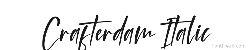 Crafterdam Italic font preview