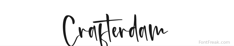 Crafterdam font preview