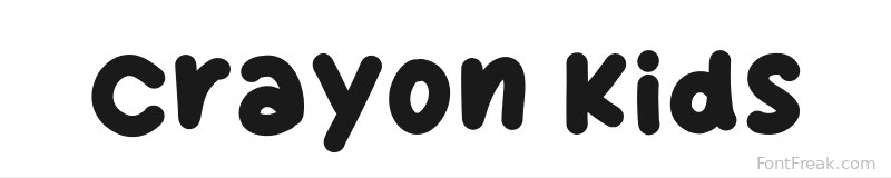 Crayon Kids font preview