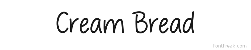 Cream Bread font preview