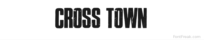 Cross Town font preview