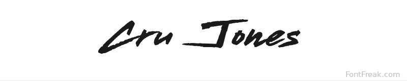 Cru Jones font preview